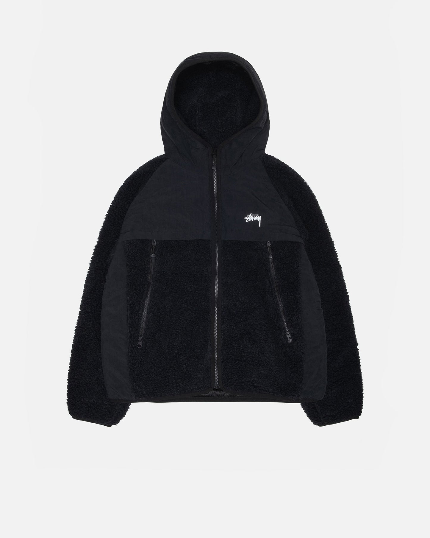 BLOUSON À CAPUCHE DOUBLÉ SHERPA