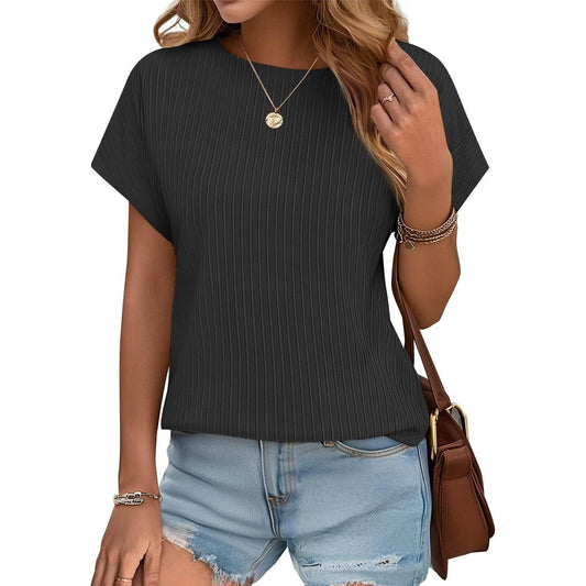 ✨T-shirt classique d'été jacquard à rayures pour femme