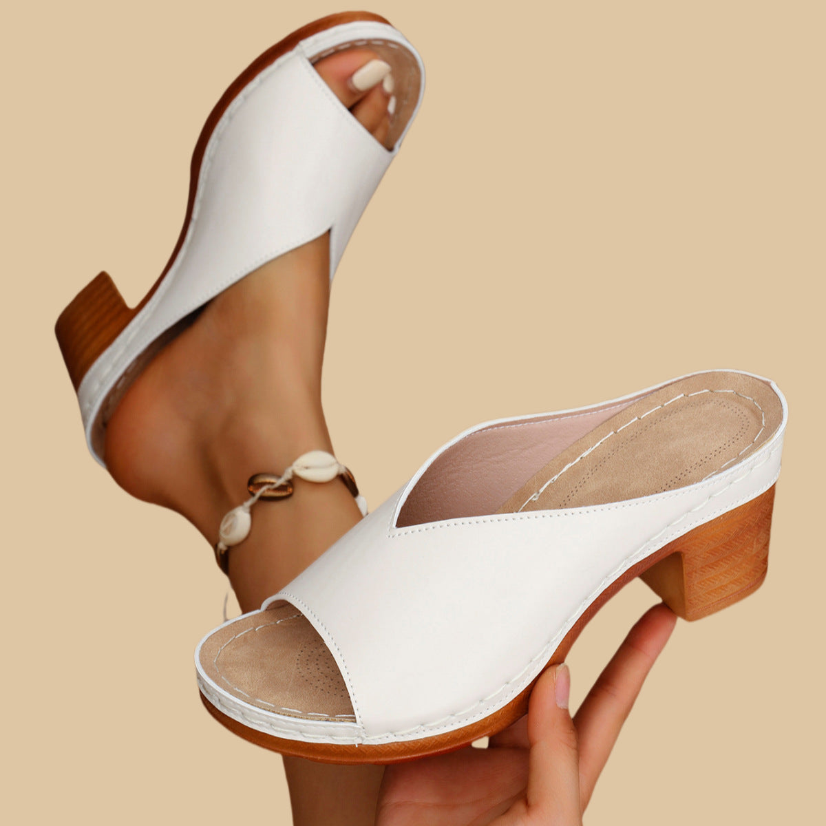 NOUVEL ARRIVAGE 70 % DE RÉDUCTION - Sandales orthopédiques compensées à talons hauts