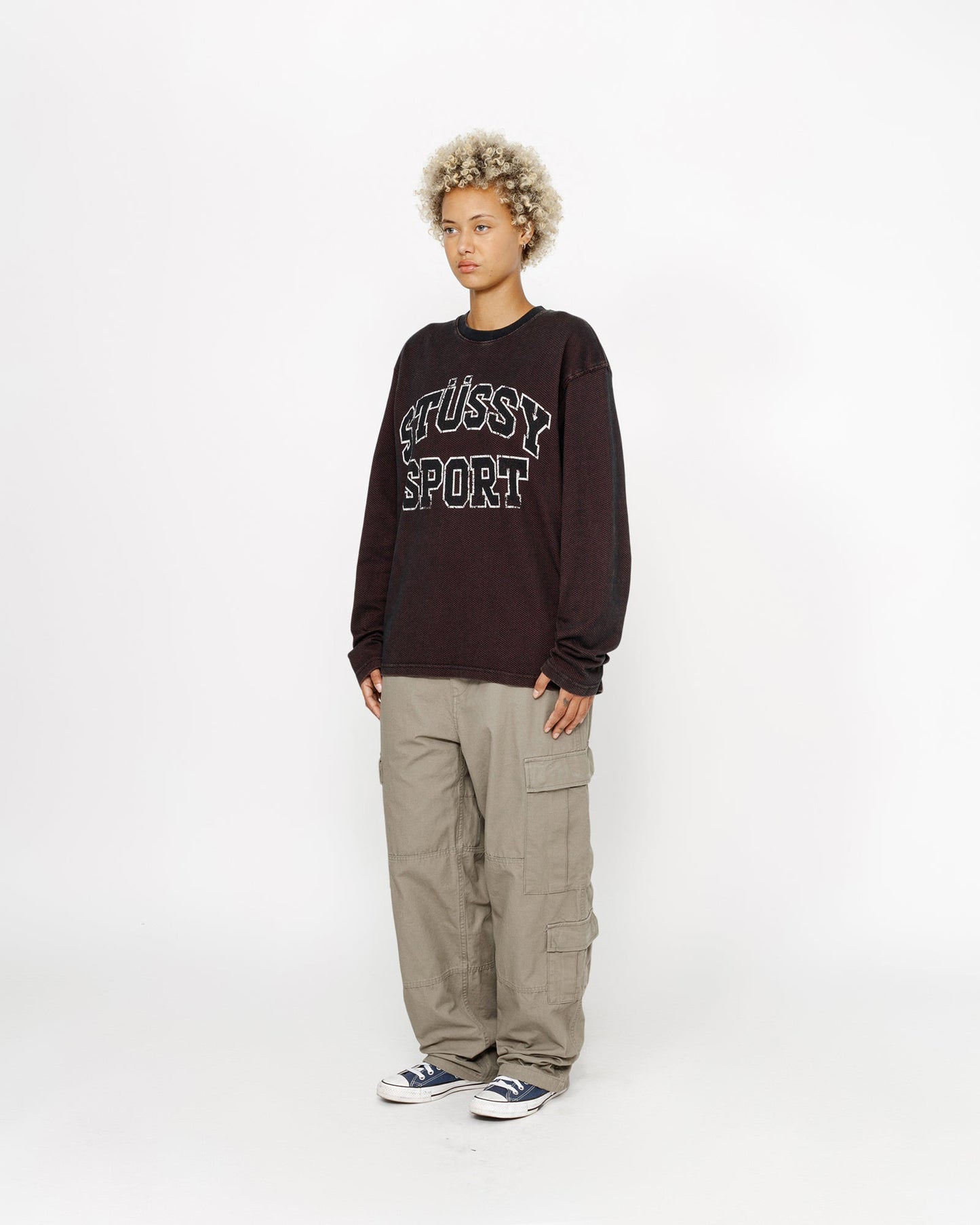 CREW COTON BICOLORE EN MAILLE FILET