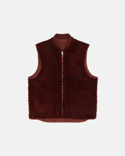 GILET DE TRAVAIL RÉVERSIBLE EN PEAU LAINÉE
