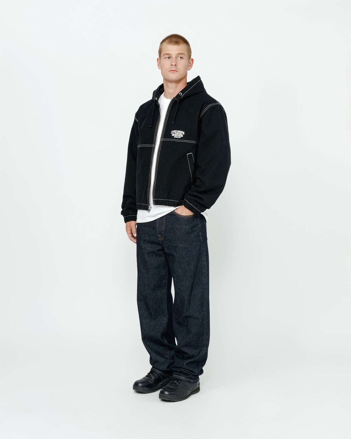 VESTE DE TRAVAIL SURPIQÛRES CONTRASTÉES
