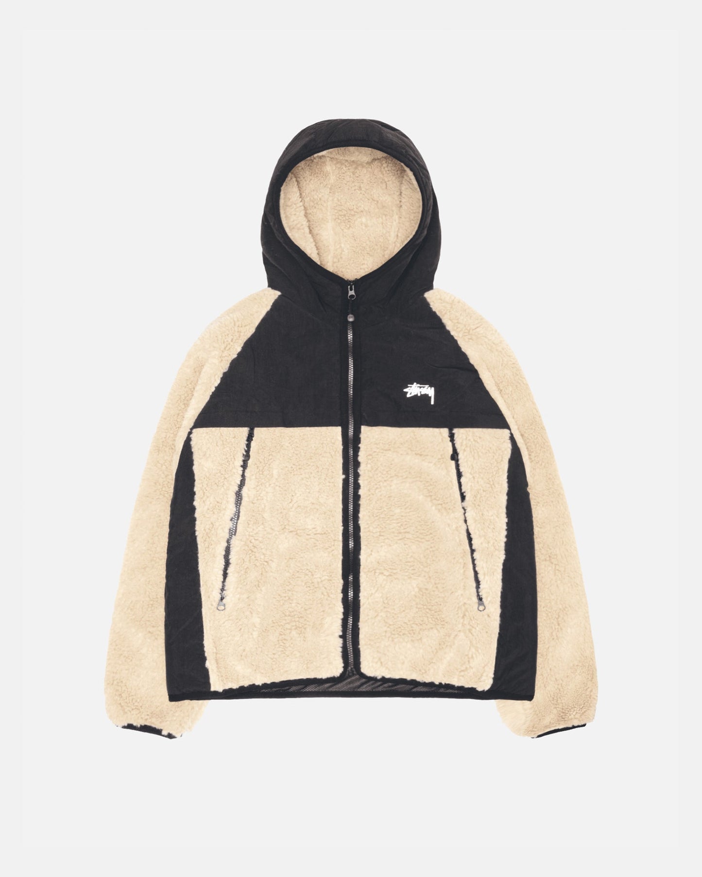 BLOUSON À CAPUCHE DOUBLÉ SHERPA
