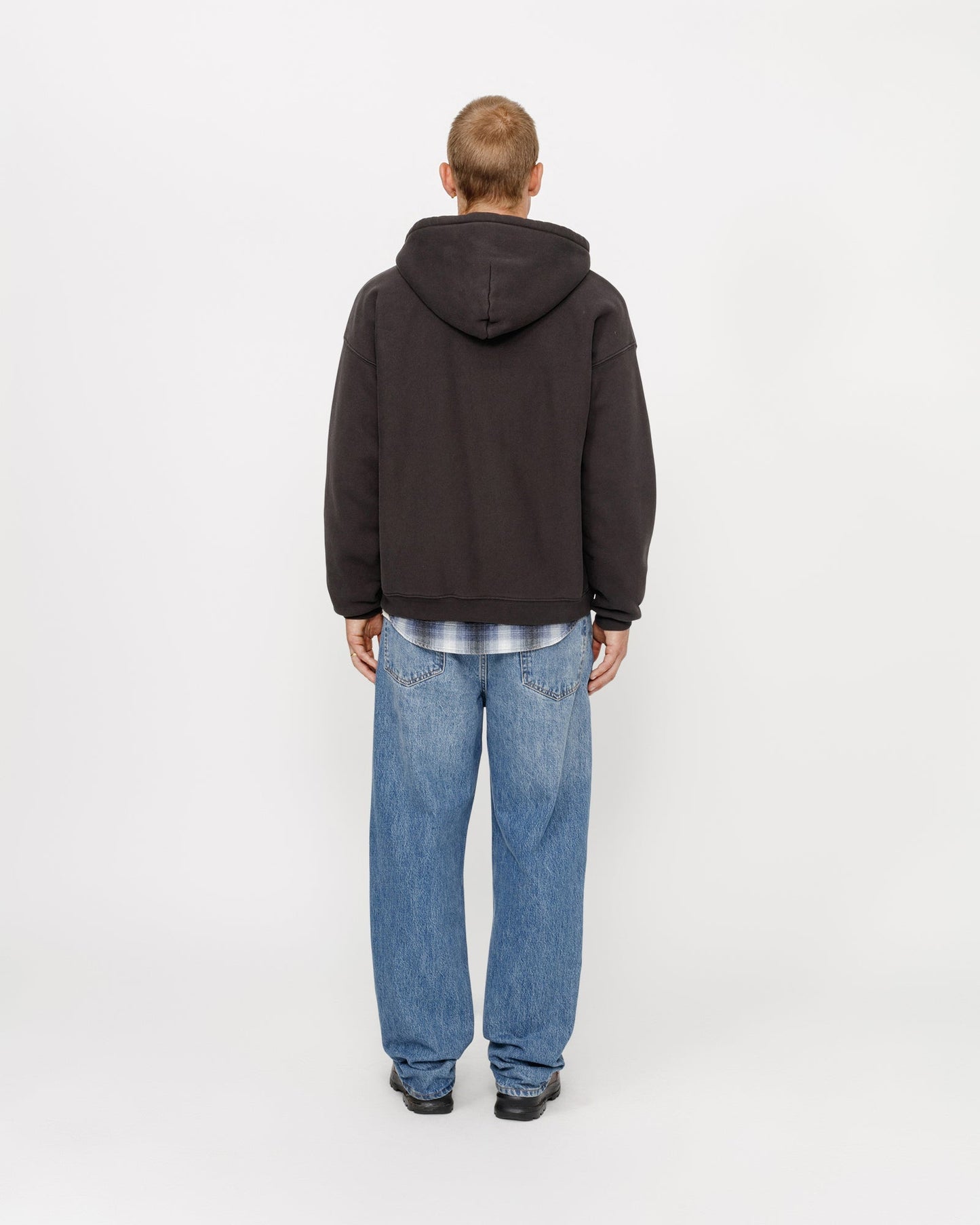 SWEAT À CAPUCHE ZIPPÉ À MOTIF DÉLAVÉ
