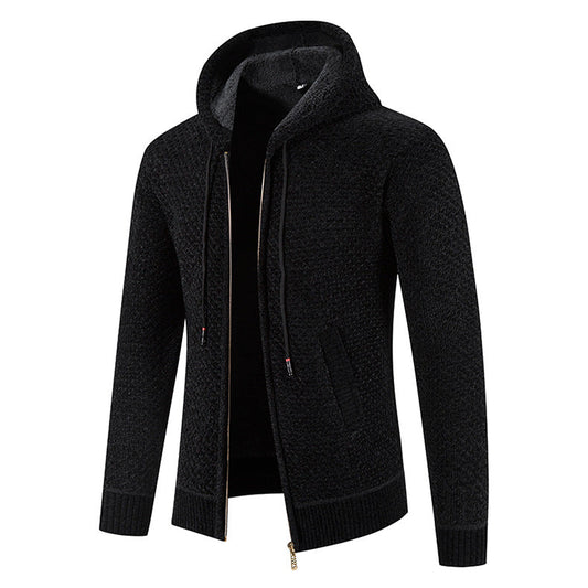 Men's Ribbed Knit Warm Cardigan Sweater
