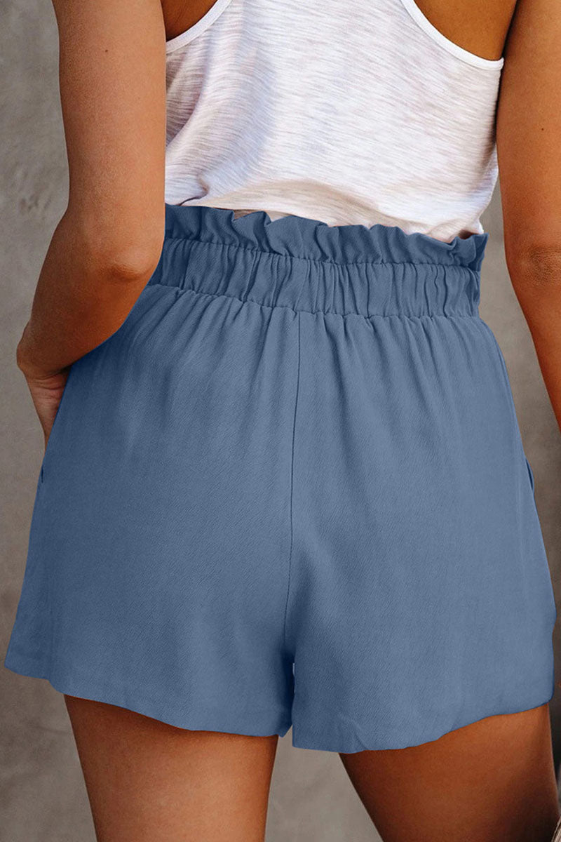 Short ample à taille élastique pour femme