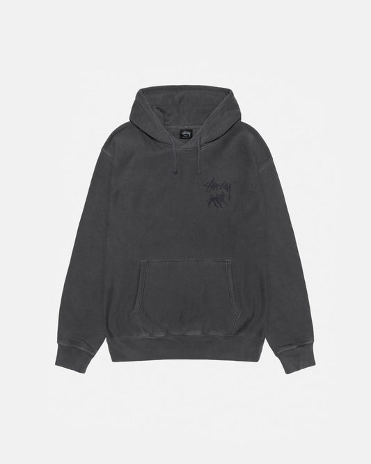 SWEAT À CAPUCHE LION RASTA TEINT EN PIÈCE
