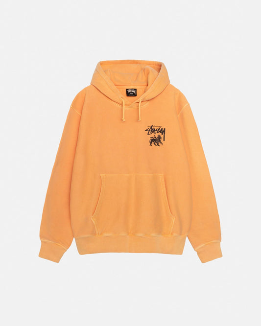 SWEAT À CAPUCHE LION RASTA TEINT EN PIÈCE