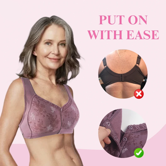✨Dernier jour : 1 acheté, 1 offert✨ Soutien-gorge en coton à fermeture avant