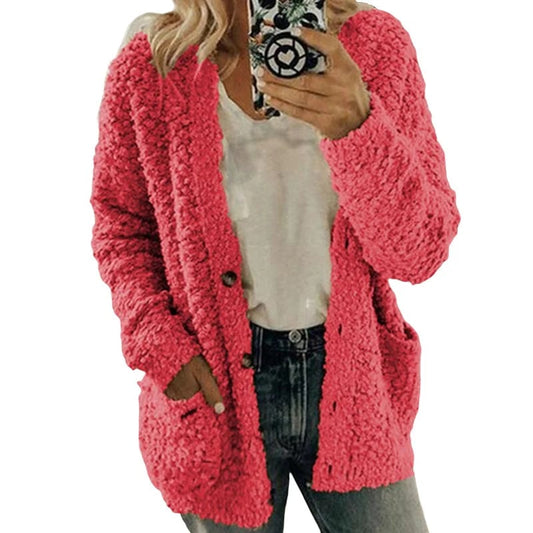 ✨Gilet Top 2 des Ventes 2025✨Gilet décontracté en velours grande taille pour femme automne/hiver