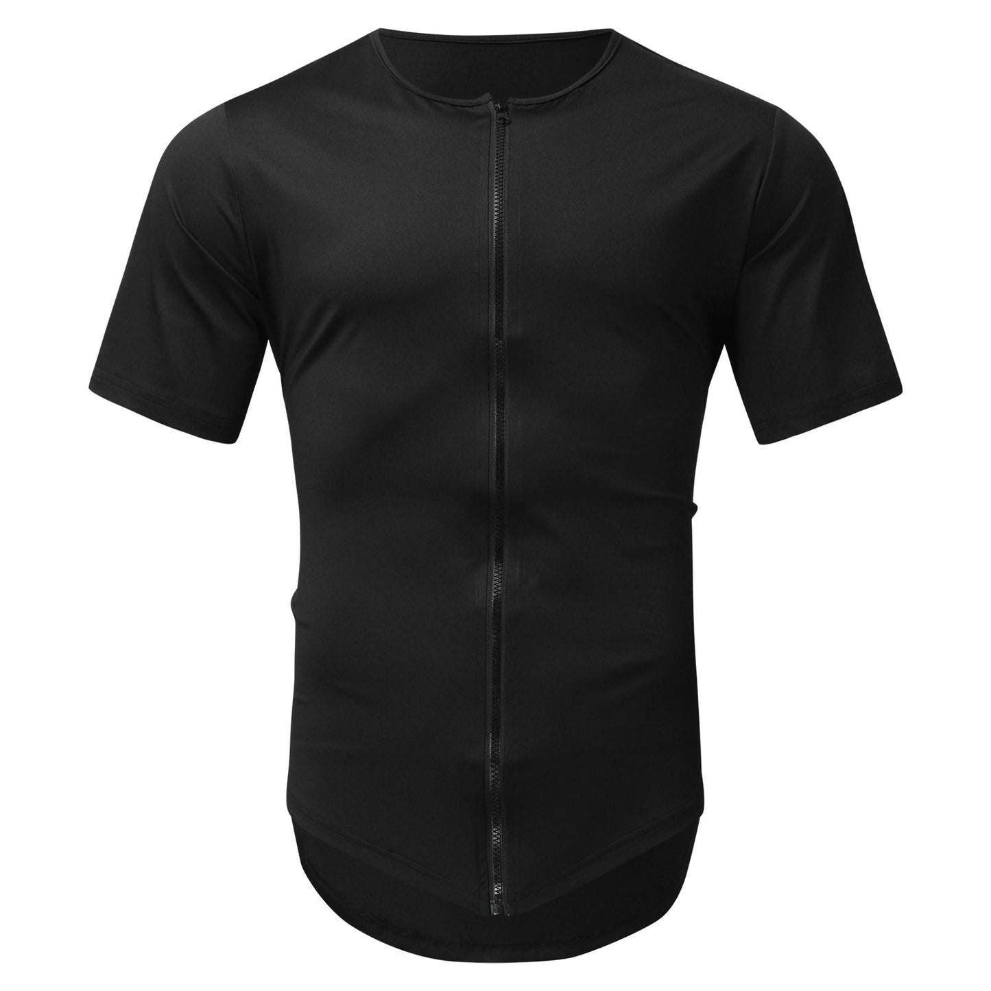 T-shirt Patrick à manches courtes, col rond et cardigan zippé