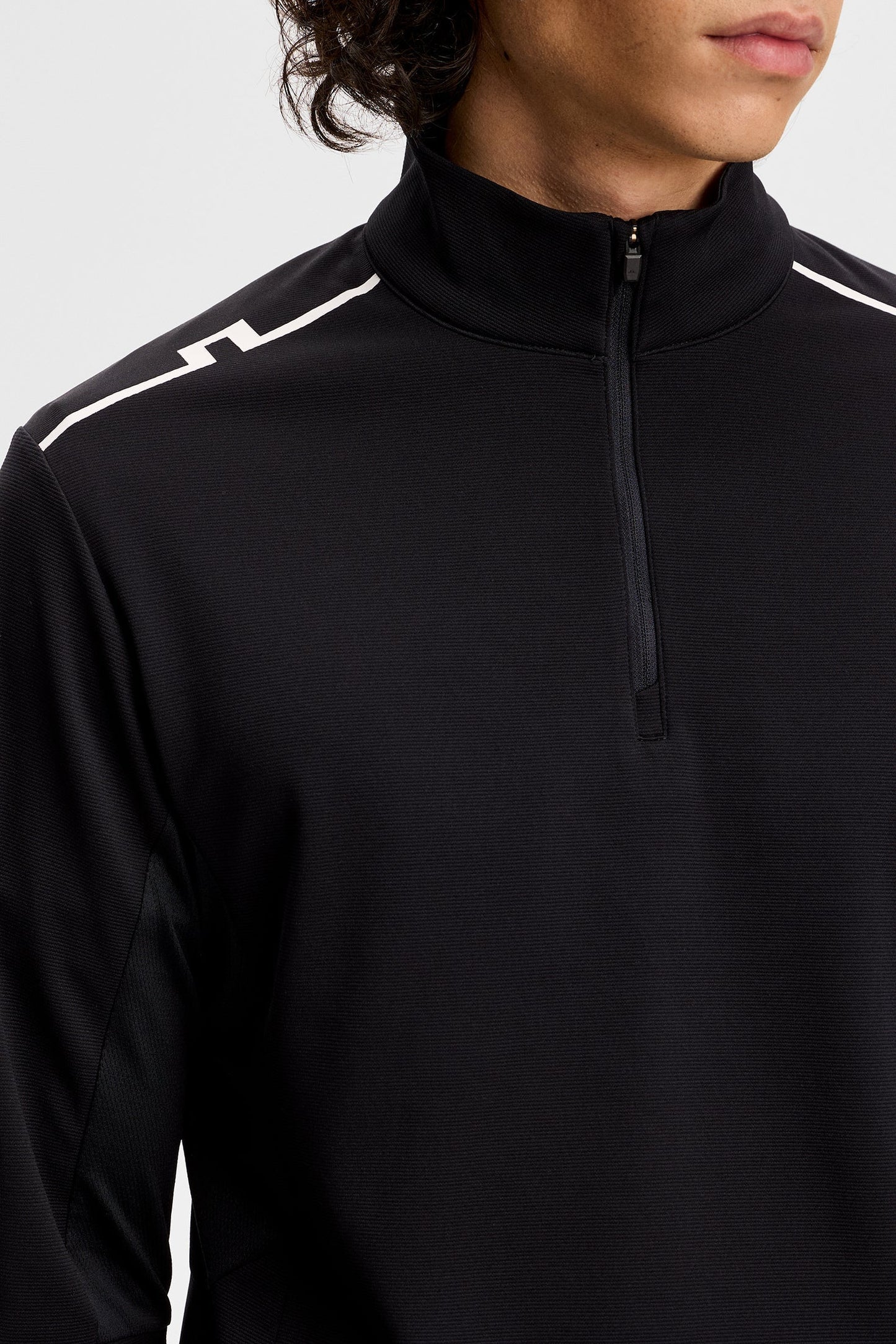 Leon Quarter Zip Mid Layer / Black